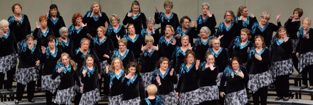 Black on blue dresses chorus